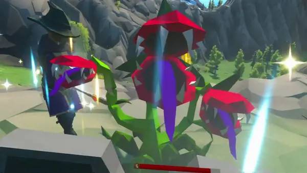 Иллюстрация уровня Dragon Extinction VR с деталями окружения