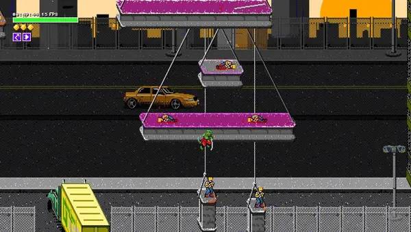 Иллюстрация уровня DRAGON NINJA BYOKA с деталями окружения