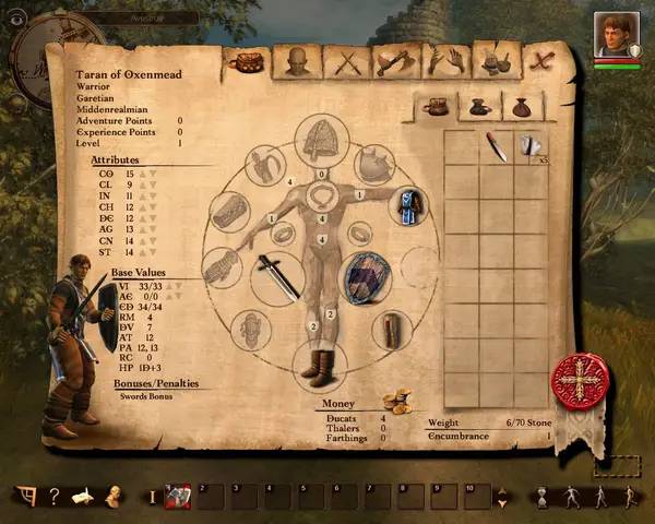 Иллюстрация уровня Drakensang The Dark Eye с деталями окружения