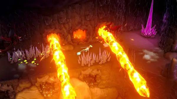 Иллюстрация уровня DreamWorks Dragons Legends of The Nine Realms с деталями окружения