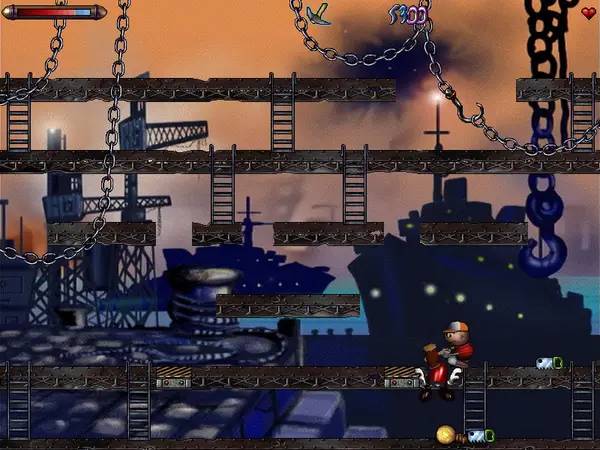 Иллюстрация уровня Drilling Billy с деталями окружения