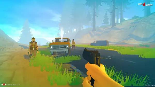 Иллюстрация уровня Drive 4 Survival с деталями окружения