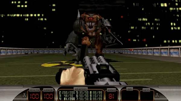 Иллюстрация уровня Duke Nukem 3D Megaton Edition с деталями окружения