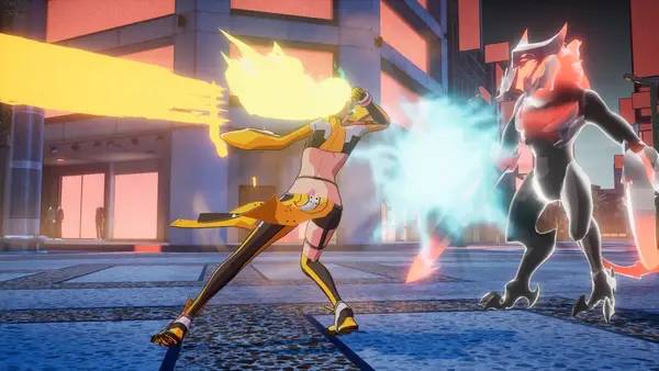 Иллюстрация уровня Dusk Diver 2 с деталями окружения