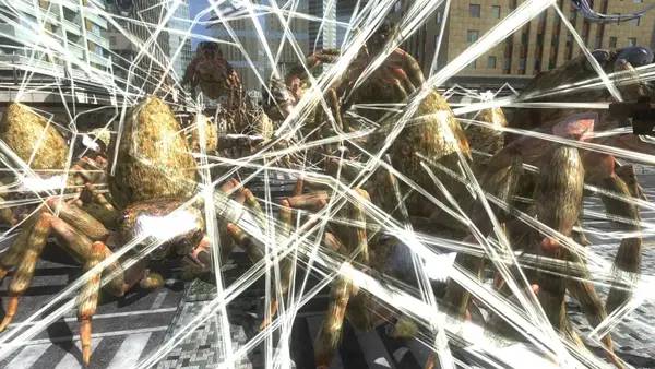 Иллюстрация уровня EARTH DEFENSE FORCE 4.1 The Shadow of New Despair с деталями окружения