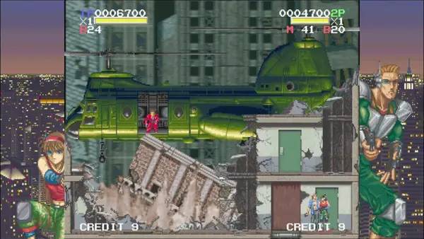 Иллюстрация уровня Elevator Action -Returns- S-Tribute с деталями окружения