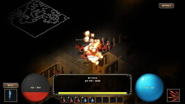 Иллюстрация уровня Escape from Deathmark Dungeon с деталями окружения