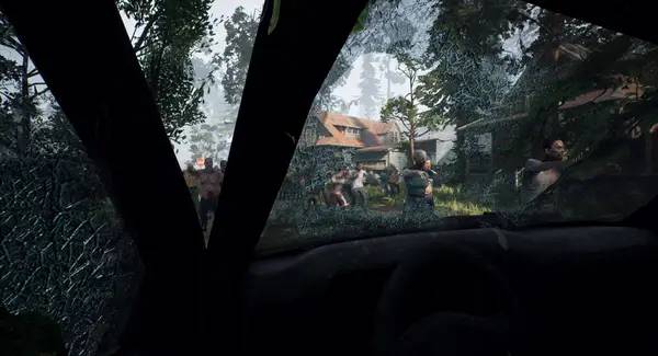 Иллюстрация уровня Escape Z с деталями окружения