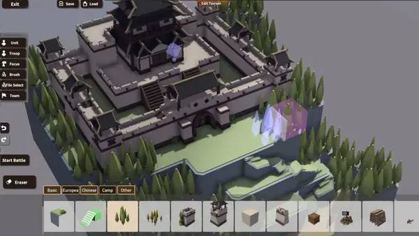Иллюстрация уровня Extremely Realistic Siege Warfare Simulator с деталями окружения
