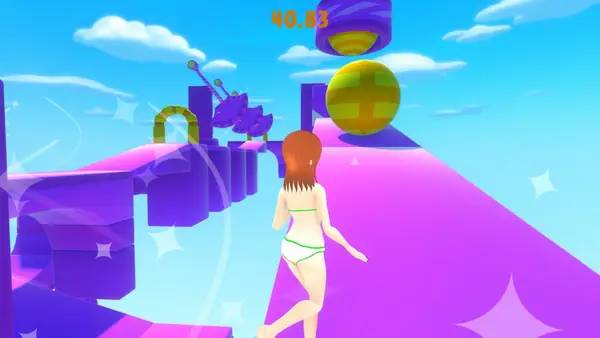 Иллюстрация уровня FALL GIRLS с деталями окружения