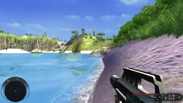 Иллюстрация уровня Far Cry Missile Attack с деталями окружения