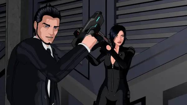 Иллюстрация уровня Fear Effect Sedna с деталями окружения