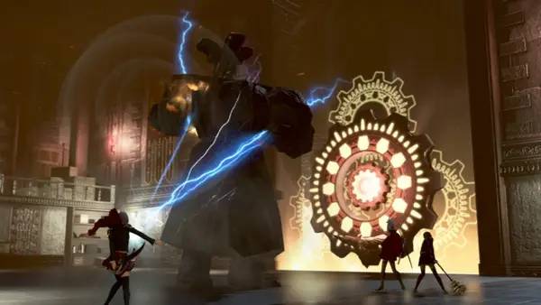 Иллюстрация уровня FINAL FANTASY TYPE-0 HD с деталями окружения
