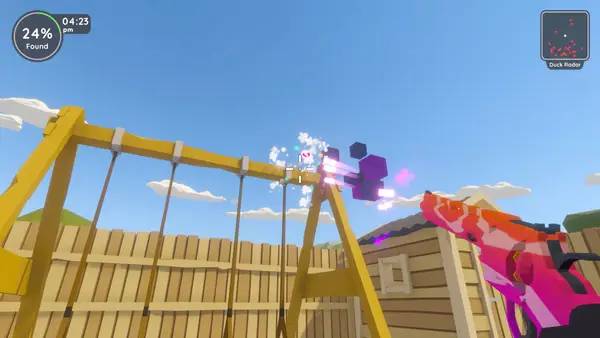 Иллюстрация уровня Find 100 Ducks and Blast Them! с деталями окружения