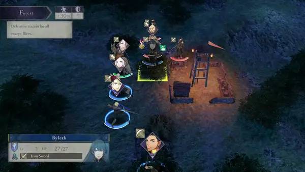 Иллюстрация уровня Fire Emblem Three Houses с деталями окружения