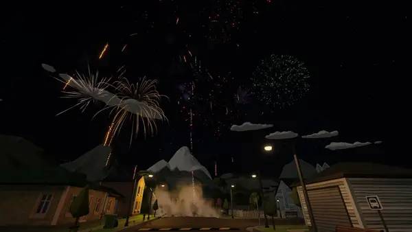 Иллюстрация уровня Fireworks Mania - An Explosive Simulator с деталями окружения