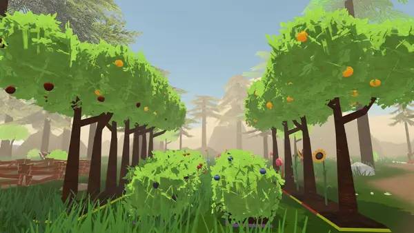 Иллюстрация уровня Forest Farm с деталями окружения