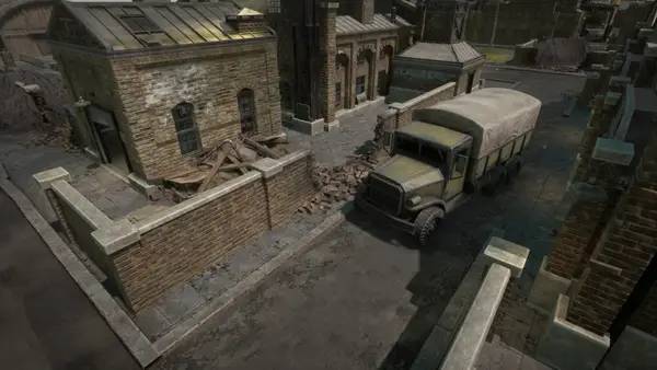 Иллюстрация уровня Foxhole с деталями окружения