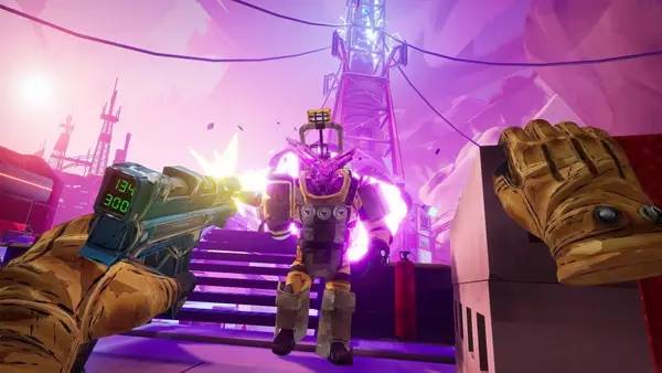 Иллюстрация уровня Fracked с деталями окружения