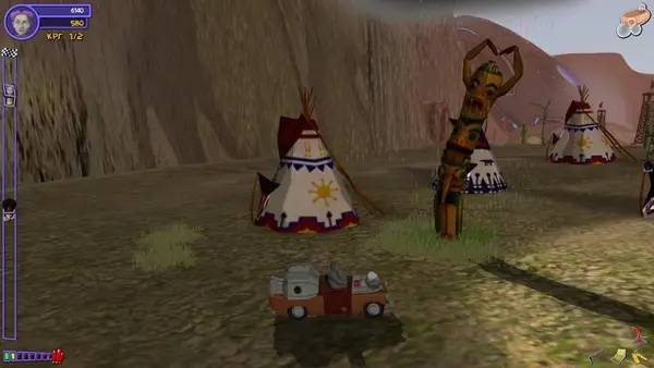 Иллюстрация уровня Freaks! Slammin' Traffic с деталями окружения