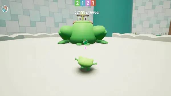 Иллюстрация уровня Frog Bath с деталями окружения