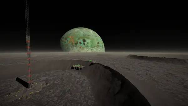 Иллюстрация уровня Frontiers Reach с деталями окружения