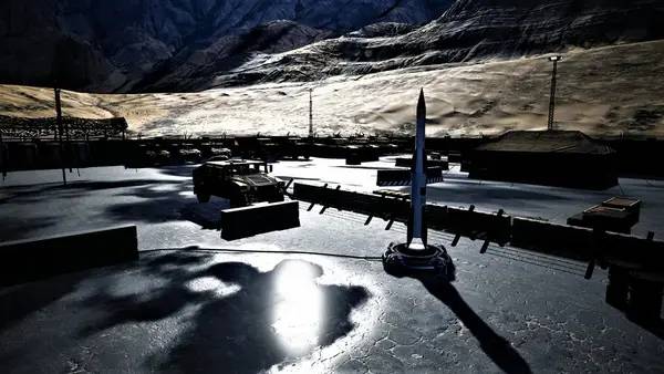 Иллюстрация уровня Frontline Heroes VR с деталями окружения