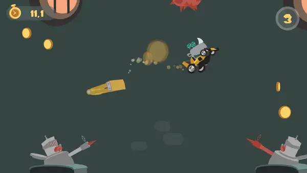 Иллюстрация уровня Funky Karts с деталями окружения