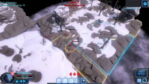 Иллюстрация уровня Galaxy Squad с деталями окружения