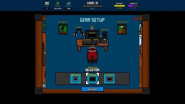 Иллюстрация уровня Gamer Career Tycoon с деталями окружения