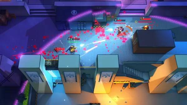 Иллюстрация уровня Gene Shift Auto с деталями окружения