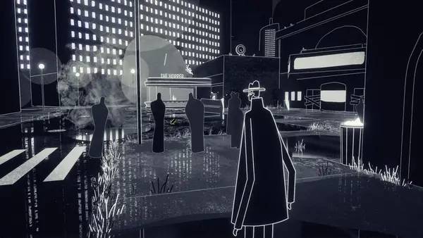 Иллюстрация уровня Genesis Noir с деталями окружения