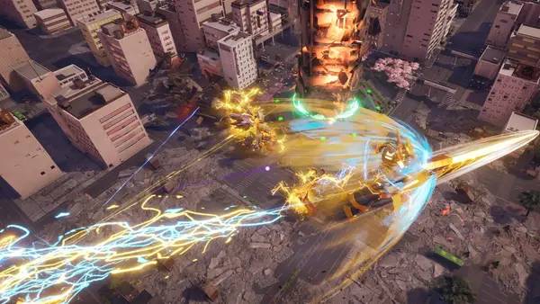 Иллюстрация уровня GigaBash с деталями окружения