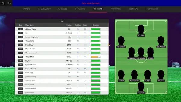 Иллюстрация уровня Global Soccer Manager 2018 с деталями окружения