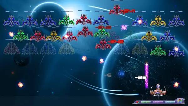 Иллюстрация уровня GOD STARFIGHTER с деталями окружения