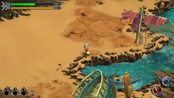 Иллюстрация уровня GOKEN с деталями окружения