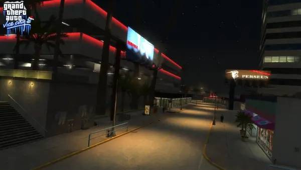 Иллюстрация уровня Grand Theft Auto  Vice City The Nextgen Edition с деталями окружения