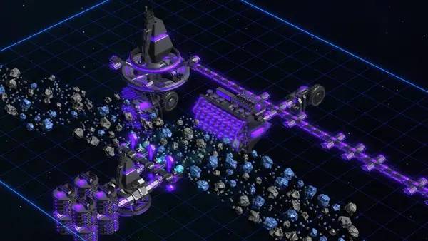 Иллюстрация уровня Grid Miner с деталями окружения