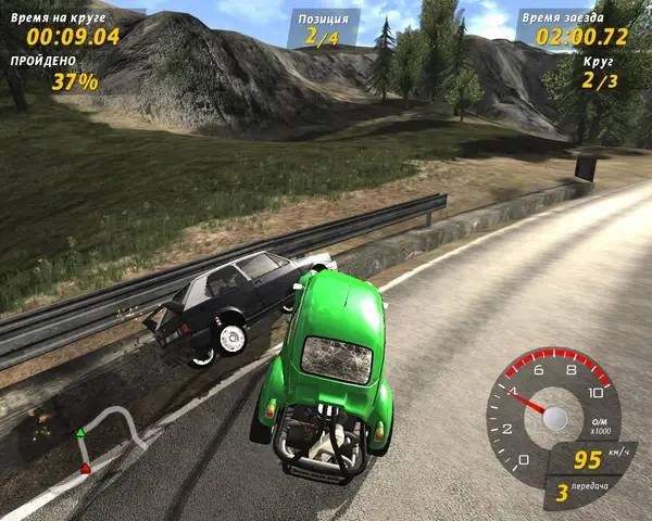 Иллюстрация уровня GTI Racing с деталями окружения