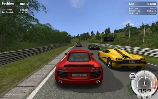 Иллюстрация уровня GTR Evolution Expansion Pack for RACE 07 с деталями окружения