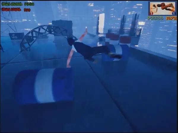 Иллюстрация уровня Hardcore Parkour с деталями окружения