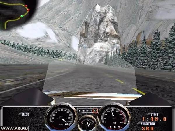 Иллюстрация уровня Harley-Davidson Race Across America с деталями окружения