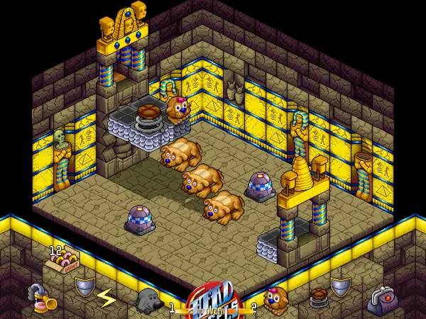 Иллюстрация уровня Head Over Heels с деталями окружения