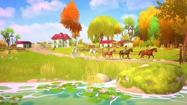 Иллюстрация уровня Horse Club Adventures 2  Hazelwood Stories с деталями окружения