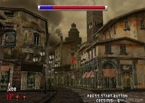 Иллюстрация уровня House of the dead 2 с деталями окружения