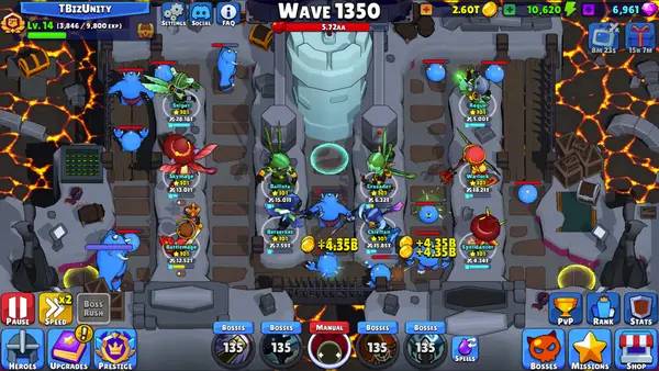 Иллюстрация уровня Idle Hero TD - Tower Defense с деталями окружения