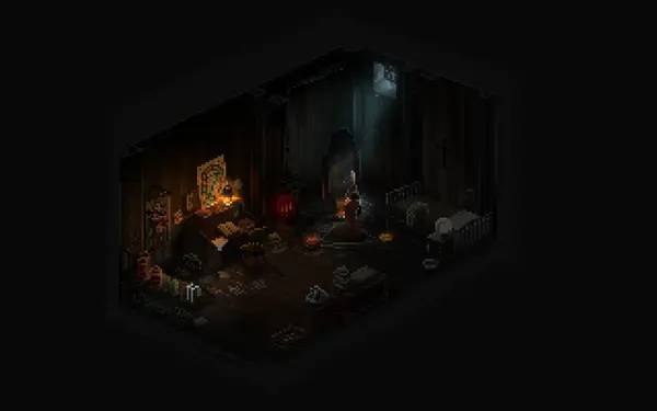 Иллюстрация уровня If On A Winter's Night, Four Travelers с деталями окружения