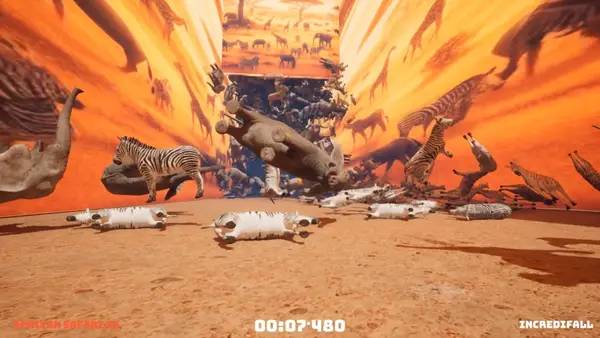 Иллюстрация уровня Incredifall с деталями окружения