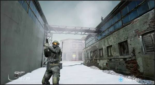 Иллюстрация уровня Indian Army - Mission POK с деталями окружения