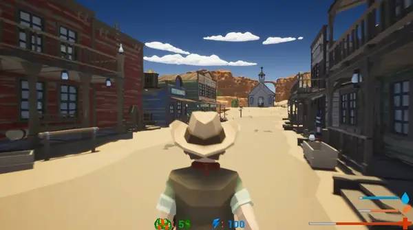 Иллюстрация уровня INSANE WEST с деталями окружения